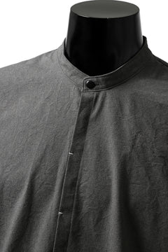 Load image into Gallery viewer, ierib deep slits long shirt / boiled waxy cotton (GREY)