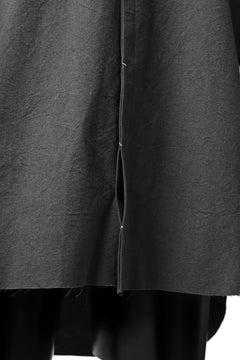 Load image into Gallery viewer, ierib deep slits long shirt / boiled waxy cotton (GREY)