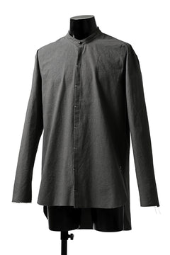 Load image into Gallery viewer, ierib deep slits long shirt / boiled waxy cotton (GREY)