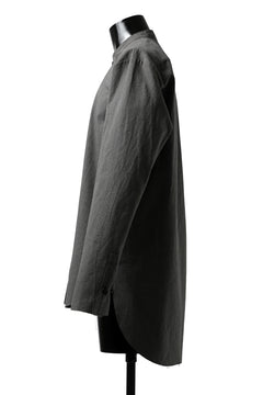 Load image into Gallery viewer, ierib deep slits long shirt / boiled waxy cotton (GREY)