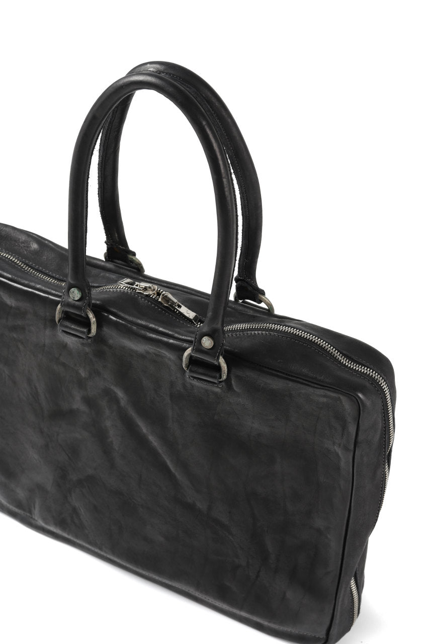 Load image into Gallery viewer, incarnation CALF LEATHER ZIP TOTE/BRIEF BAG #3 (BLACK)