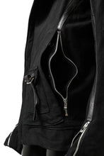 画像をギャラリービューアに読み込む, incarnation HIGH NECK BIAS ZIP BLOUSON MB-1 / CANVAS + HORSE LEATHER (BLACK)