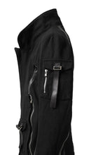 Load image into Gallery viewer, incarnation HIGH NECK BIAS ZIP BLOUSON MB-1 / CANVAS + HORSE LEATHER (BLACK)