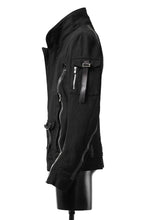 Load image into Gallery viewer, incarnation HIGH NECK BIAS ZIP BLOUSON MB-1 / CANVAS + HORSE LEATHER (BLACK)