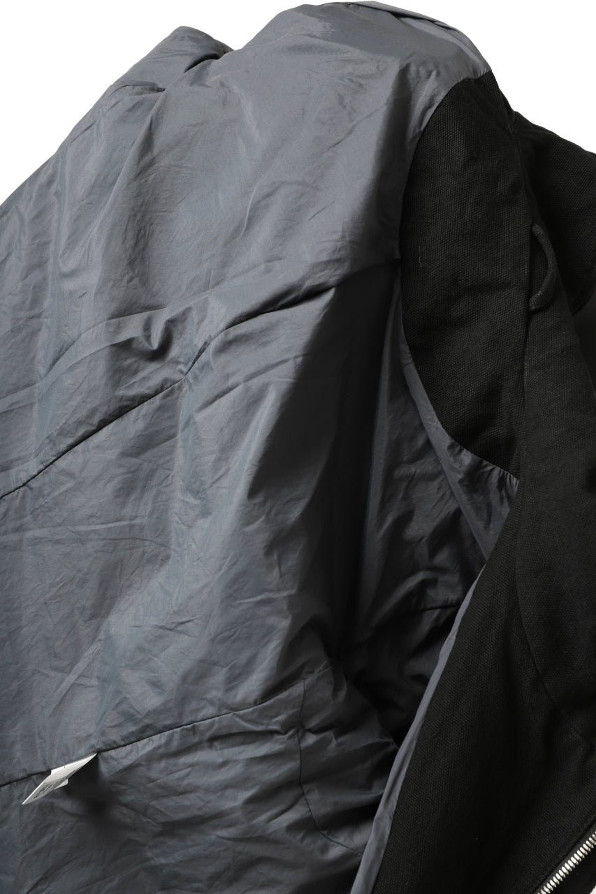 画像をギャラリービューアに読み込む, incarnation HIGH NECK BIAS ZIP BLOUSON MB-1 / CANVAS + HORSE LEATHER (BLACK)