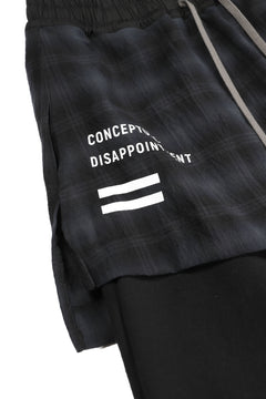 Load image into Gallery viewer, A.F ARTEFACT exclusive &quot;BOXY&quot; DOCKING SARROUEL SHORTS (BLACK×CHECK)