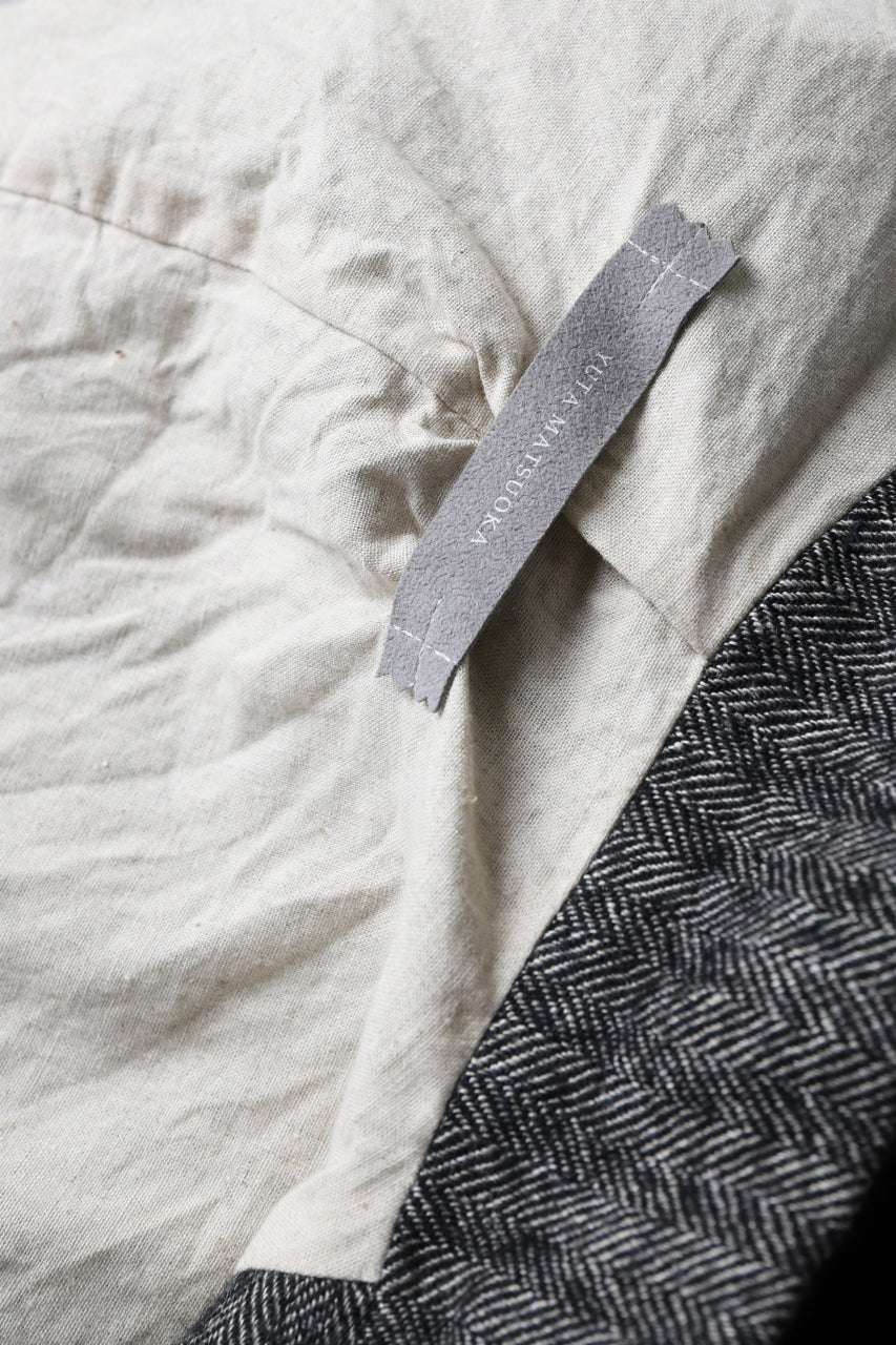 YUTA MATSUOKA exclusive jacket coat / wool linen herringbone (charcoal grey)