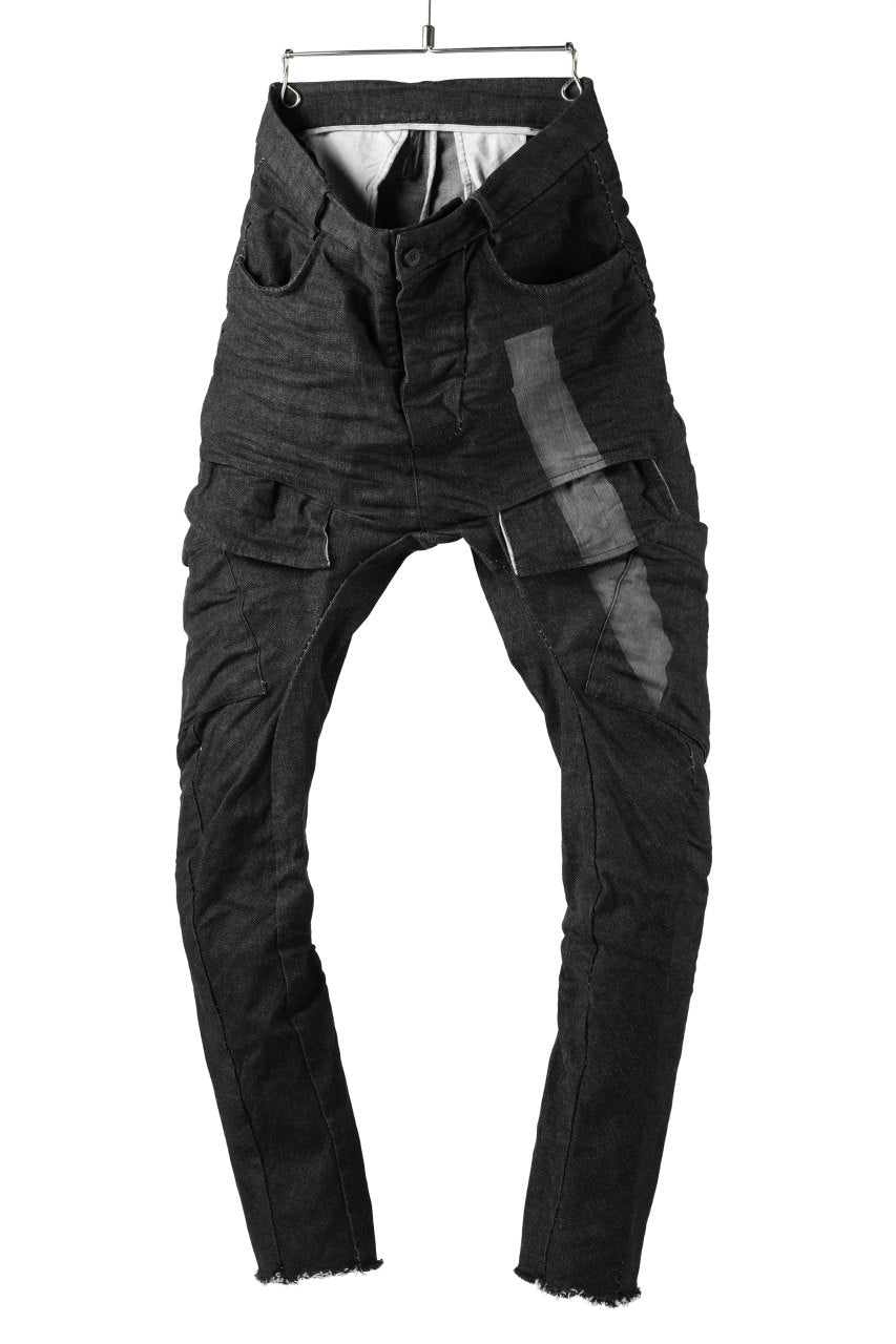 masnada LINED CARGO POCKET PANT / UN DENIM ELASTICIZZATO LAVATO