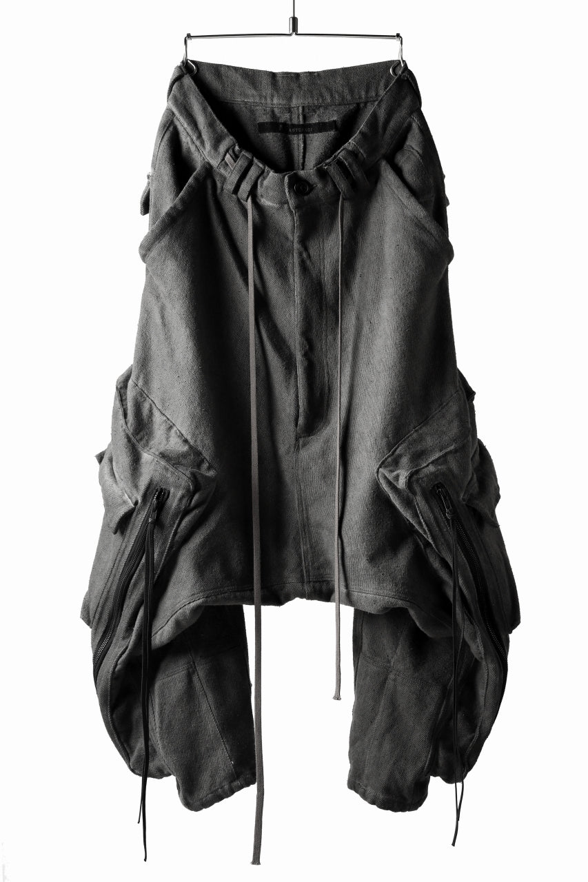 Load image into Gallery viewer, A.F ARTEFACT HEAVY CROTCH CARGO PANTS / LOW COUNT DENIM (COLD DYED / GREY)