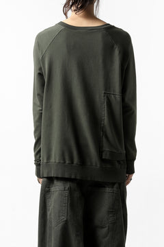 Load image into Gallery viewer, Pxxx OFF by PAL OFFNER  ASYMMETRC SWEAT SHIRT (MOSS*KHAKI)