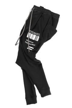 Load image into Gallery viewer, A.F ARTEFACT &quot;JOCKEY&quot; SWEATER SARROUEL PANTS (BLACK)