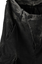 Load image into Gallery viewer, masnada DECLINE BONDAGE ZIP CARGO TROUSER / RIPSTOP ELASTICIZZATO (BLACK IMPLOSION)