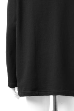 Load image into Gallery viewer, A.F ARTEFACT &quot;Trunk-Show&quot; COMBI PULLOVER TOPS / SWEAT &amp; WAFFLE (BLACK)