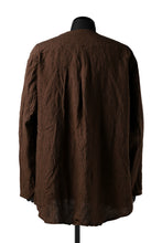 画像をギャラリービューアに読み込む, YUTA MATSUOKA minimal shirt / sulfur dyed washer linen (DARK RED)