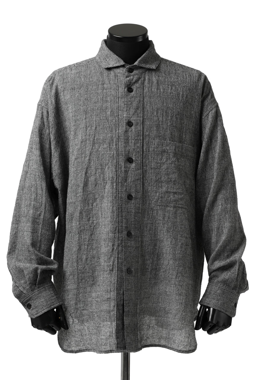 Load image into Gallery viewer, forme d&#39;expression Oversized Shirt w/ Pocket (Glen Check)