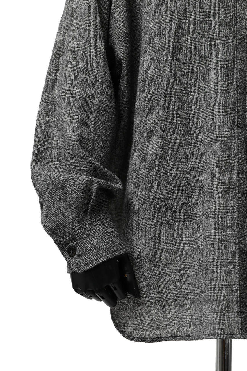 画像をギャラリービューアに読み込む, forme d&#39;expression Oversized Shirt w/ Pocket (Glen Check)