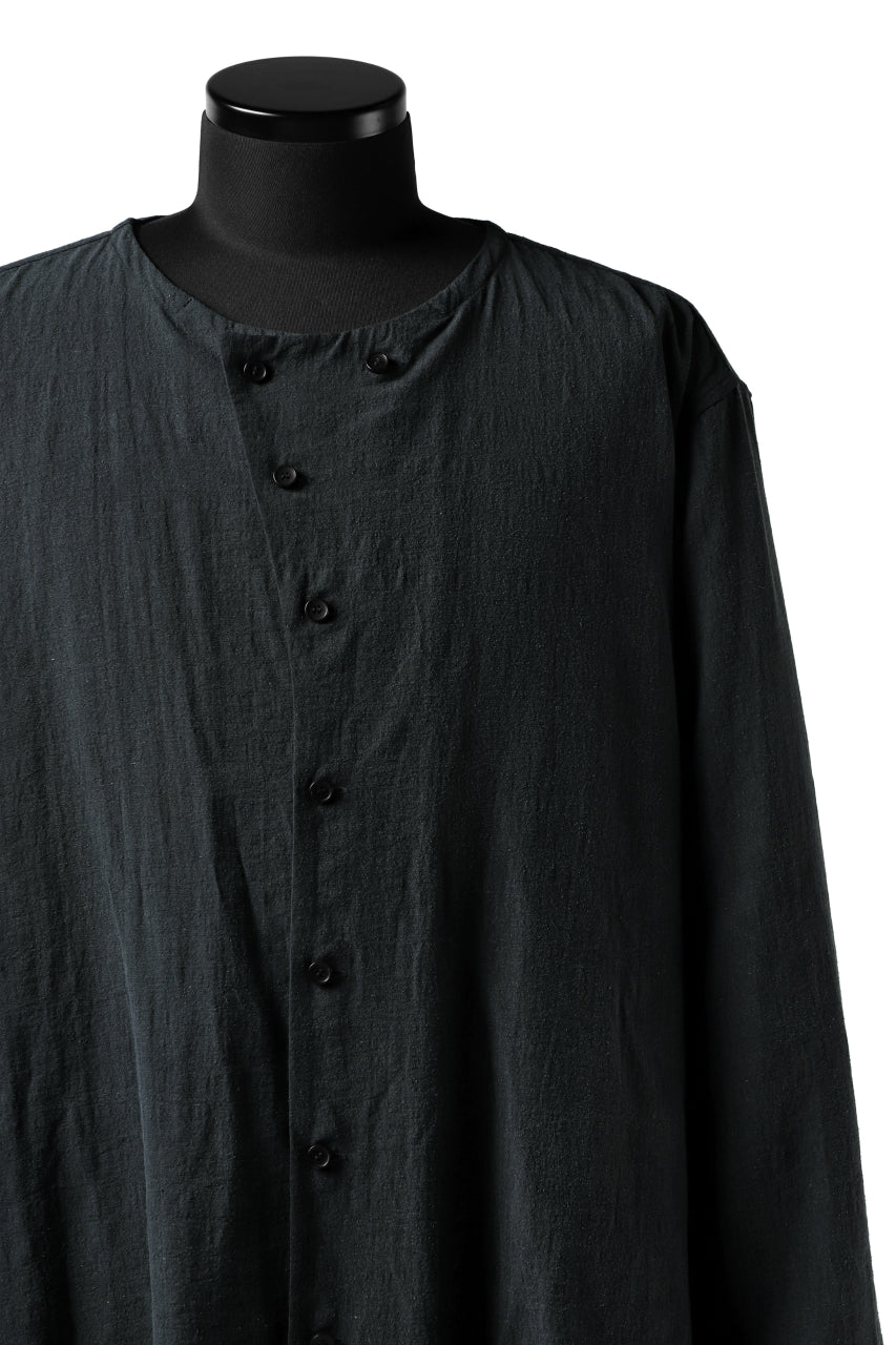 Load image into Gallery viewer, YUTA MATSUOKA exclusive minimal shirt / noil silk broad (BLACK)