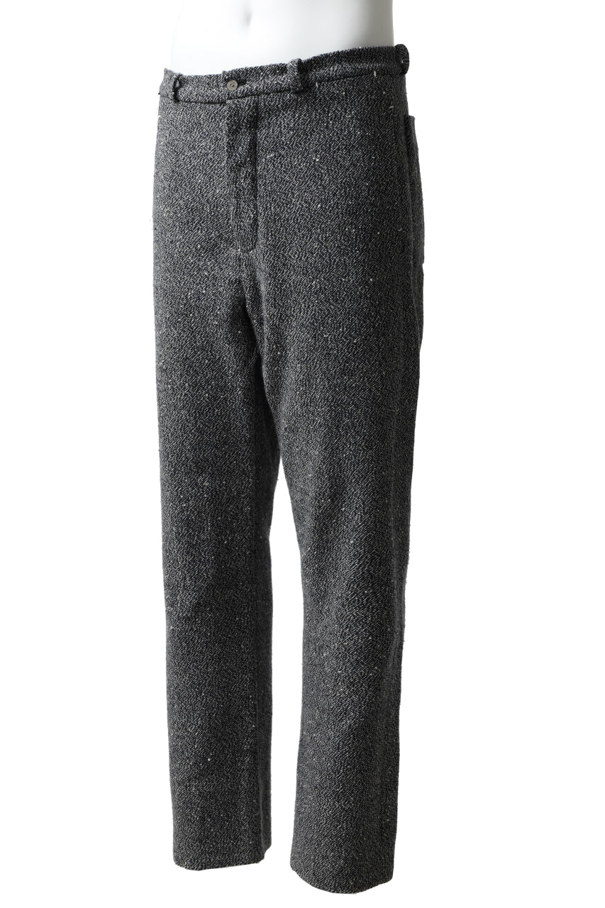 ierib loose fitted trousers / italian nep tweed wool (GREY)