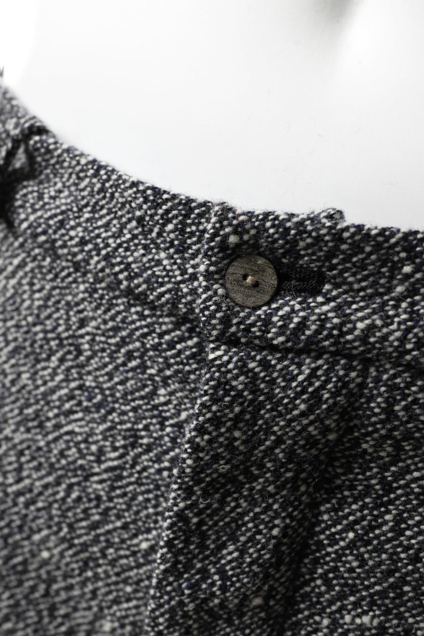 ierib loose fitted trousers / italian nep tweed wool (GREY)