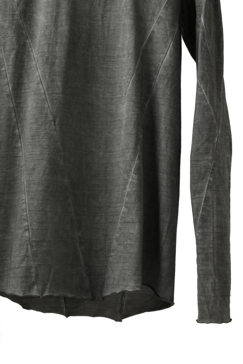 A.F ARTEFACT "Trunk-Show" COLD DYED SWITCHING LONG TOPS / SLAB JERSEY (GREY)
