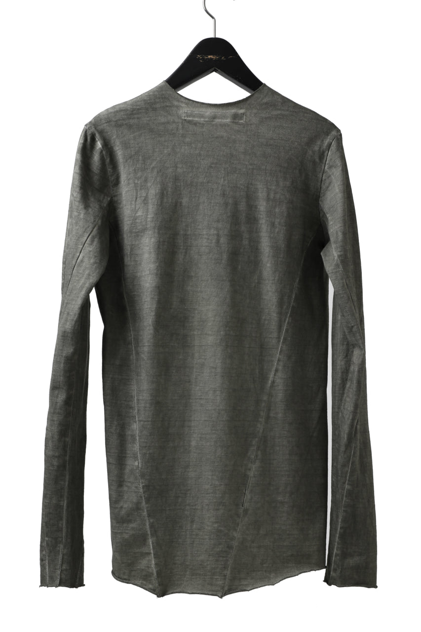 A.F ARTEFACT "Trunk-Show" COLD DYED SWITCHING LONG TOPS / SLAB JERSEY (GREY)
