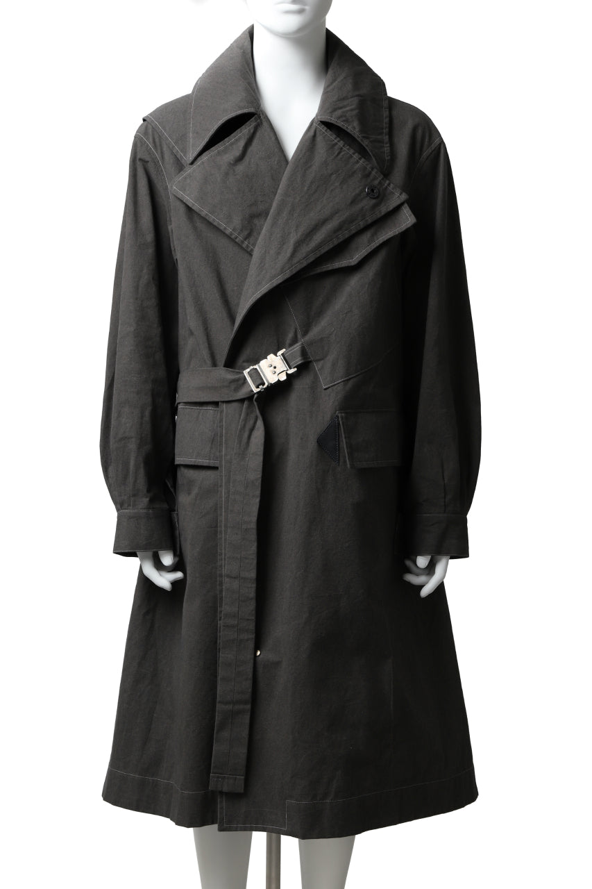 ierib dispatch rider coat 1940  / boiled waxy cotton (GREY)