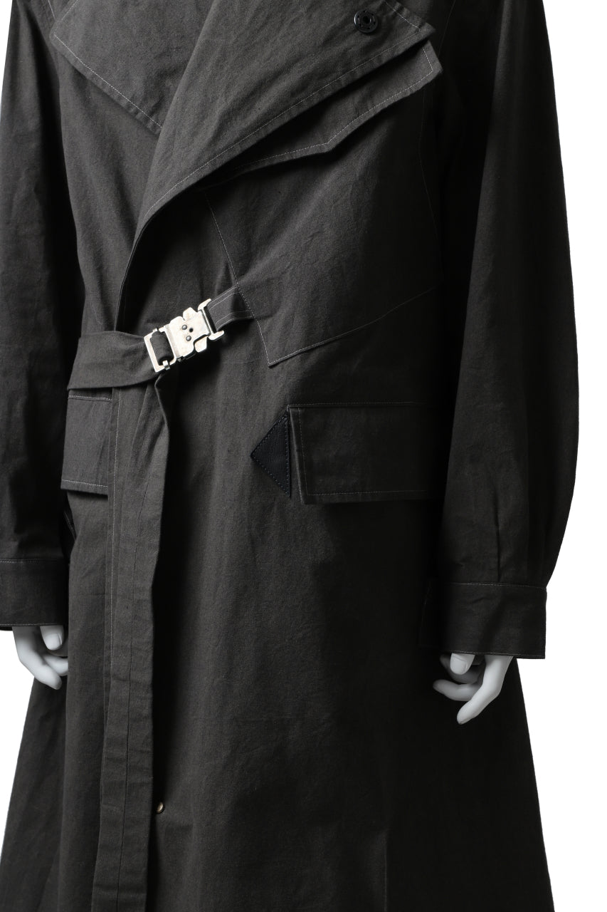 ierib dispatch rider coat 1940  / boiled waxy cotton (GREY)