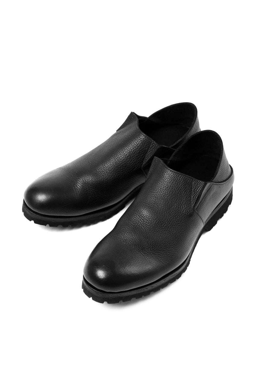 Load image into Gallery viewer, Portaille &quot;one make&quot; PL5 VB Slipon Shoes / Oiled Kip (OVER DYED BLACK)