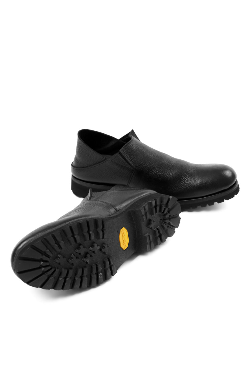 Portaille "one make" PL5 VB Slipon Shoes / Oiled Kip (OVER DYED BLACK)