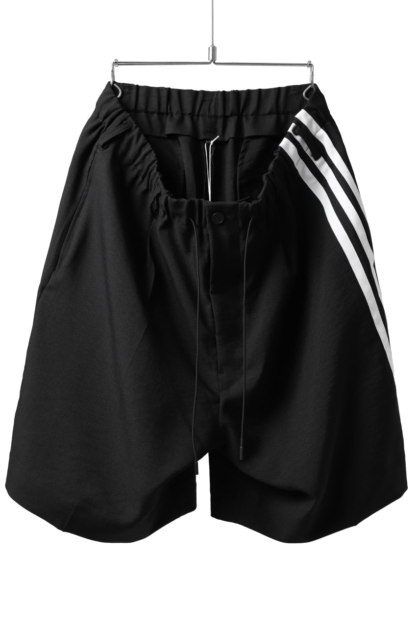 Y-3 Yohji Yamamoto ELEGANT THREE STRIPES TAILOR-SHORTS (BLACK)