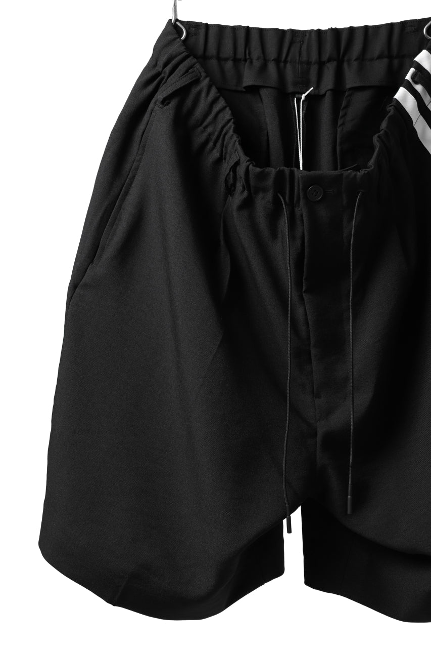 Y-3 Yohji Yamamoto ELEGANT THREE STRIPES TAILOR-SHORTS (BLACK)