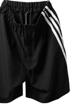 画像をギャラリービューアに読み込む, Y-3 Yohji Yamamoto ELEGANT THREE STRIPES TAILOR-SHORTS (BLACK)