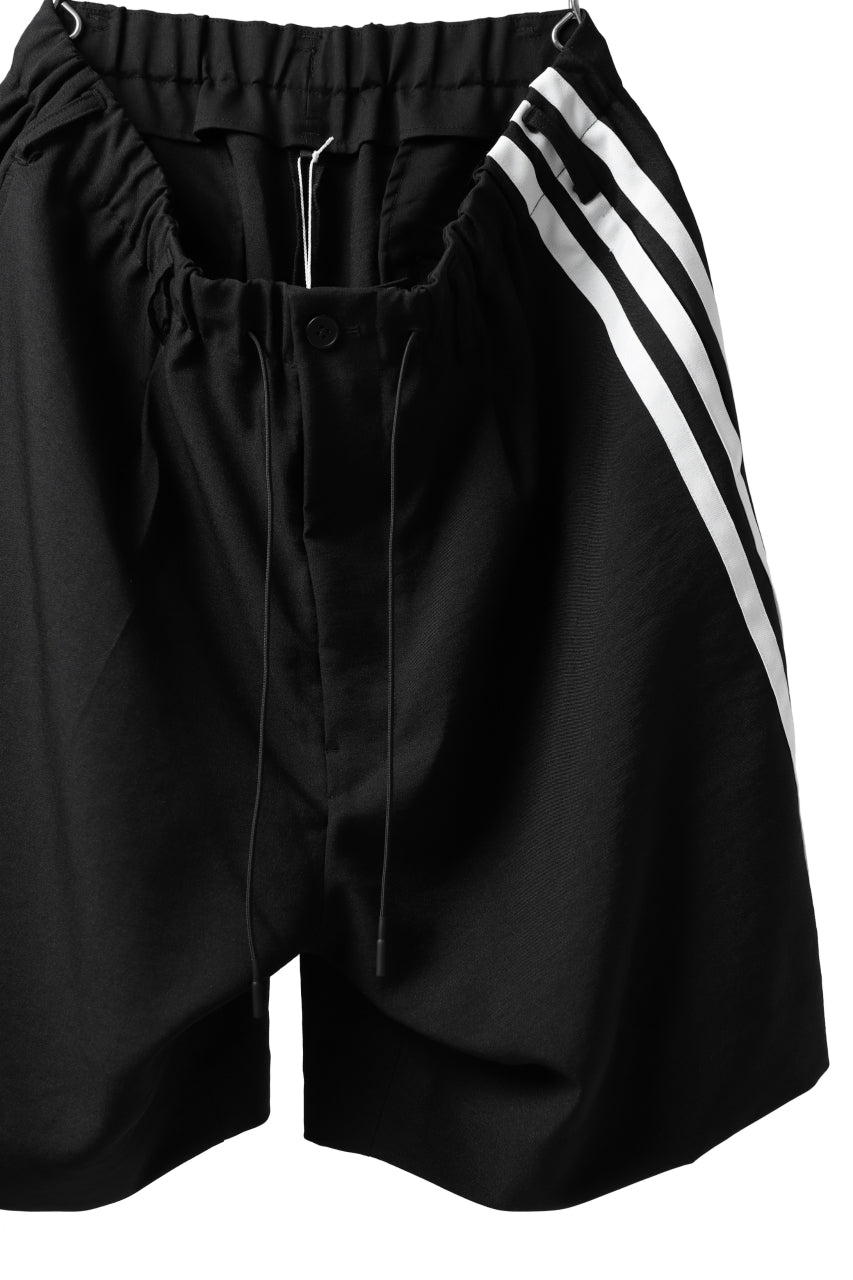 Y-3 Yohji Yamamoto ELEGANT THREE STRIPES TAILOR-SHORTS (BLACK)