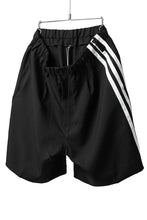 画像をギャラリービューアに読み込む, Y-3 Yohji Yamamoto ELEGANT THREE STRIPES TAILOR-SHORTS (BLACK)