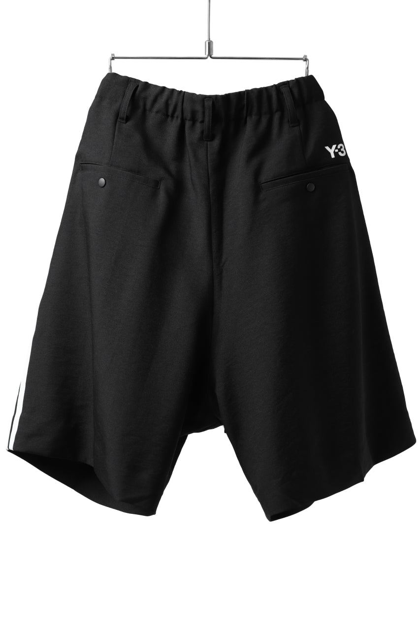 画像をギャラリービューアに読み込む, Y-3 Yohji Yamamoto ELEGANT THREE STRIPES TAILOR-SHORTS (BLACK)