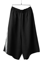 画像をギャラリービューアに読み込む, Y-3 Yohji Yamamoto ELEGANT THREE STRIPES SARROUEL-SHORTS (BLACK)