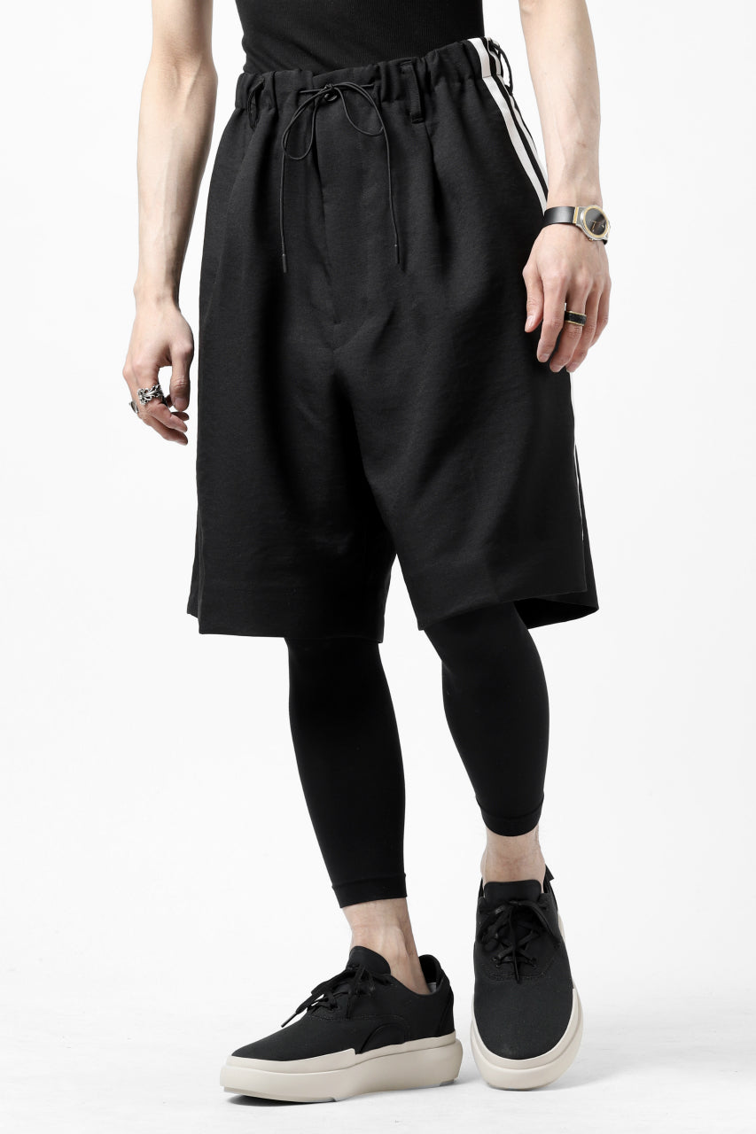 画像をギャラリービューアに読み込む, Y-3 Yohji Yamamoto ELEGANT THREE STRIPES TAILOR-SHORTS (BLACK)