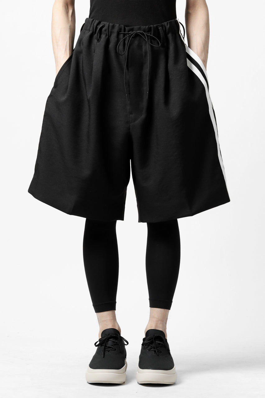 画像をギャラリービューアに読み込む, Y-3 Yohji Yamamoto ELEGANT THREE STRIPES TAILOR-SHORTS (BLACK)