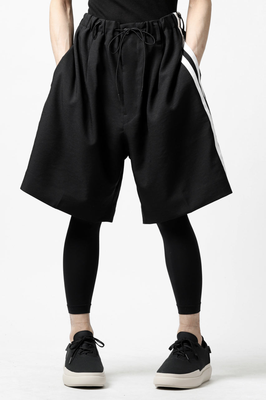 画像をギャラリービューアに読み込む, Y-3 Yohji Yamamoto ELEGANT THREE STRIPES TAILOR-SHORTS (BLACK)