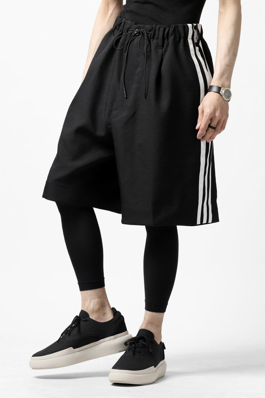 画像をギャラリービューアに読み込む, Y-3 Yohji Yamamoto ELEGANT THREE STRIPES TAILOR-SHORTS (BLACK)