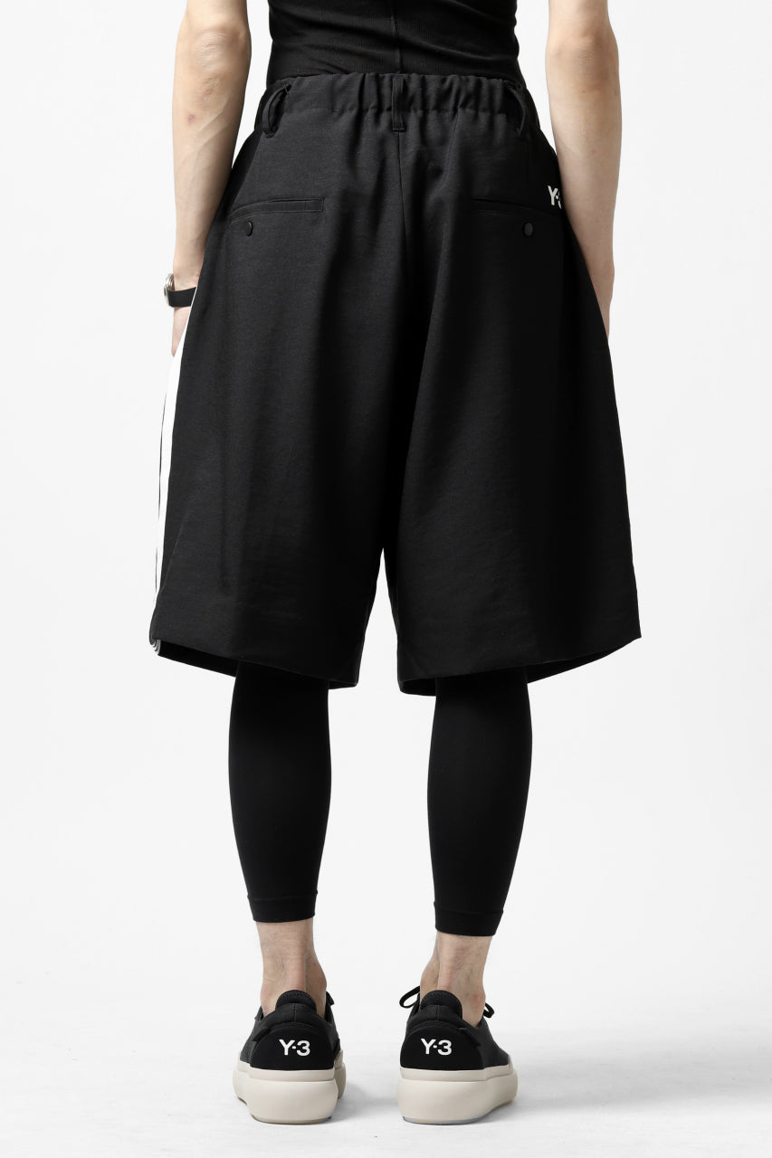 Y-3 Yohji Yamamoto ELEGANT THREE STRIPES TAILOR-SHORTS (BLACK)の