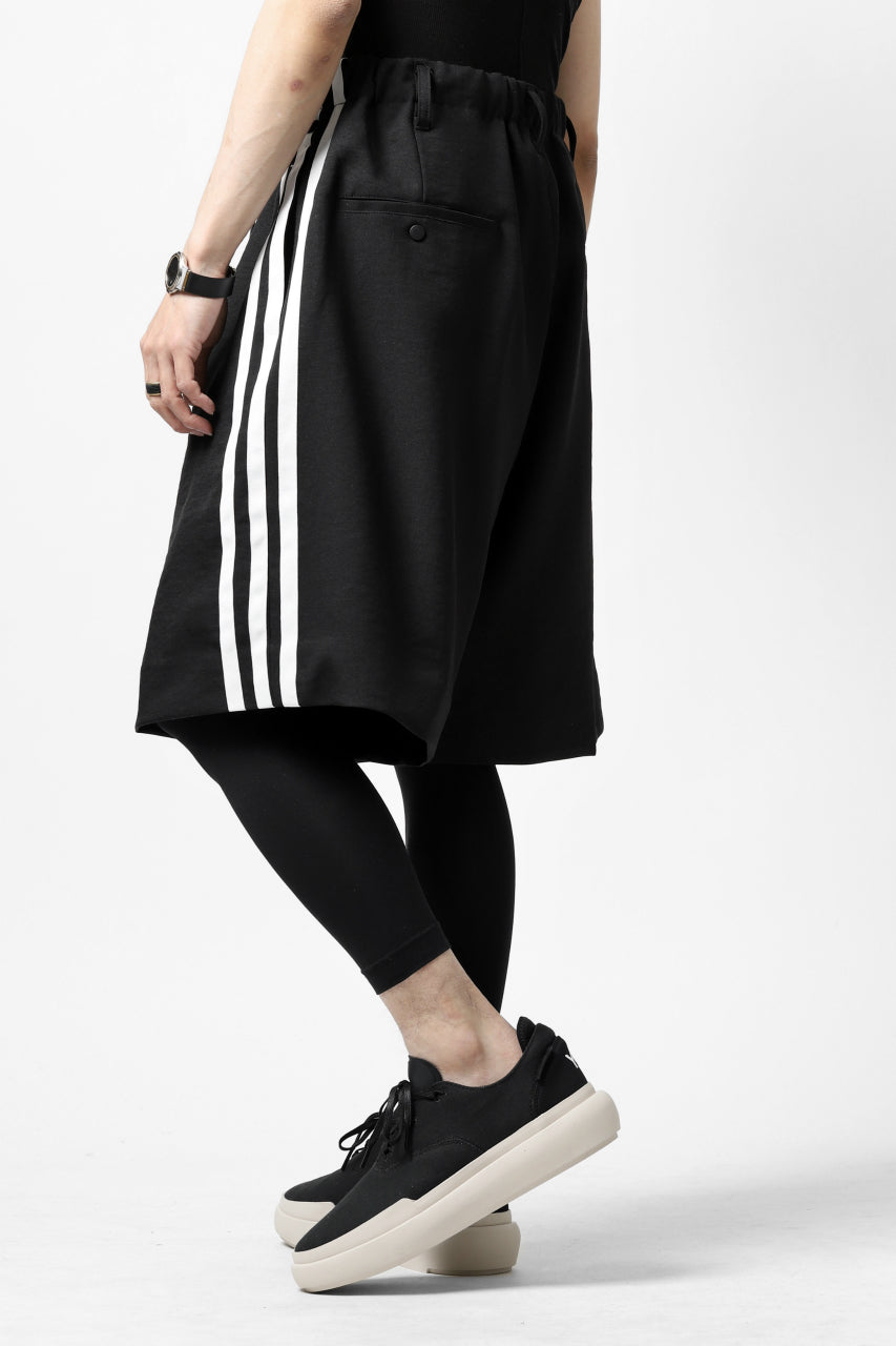 画像をギャラリービューアに読み込む, Y-3 Yohji Yamamoto ELEGANT THREE STRIPES TAILOR-SHORTS (BLACK)