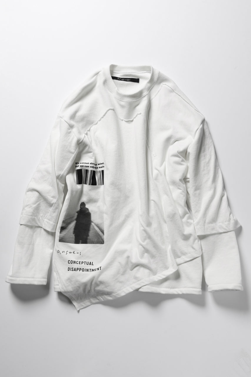 画像をギャラリービューアに読み込む, A.F ARTEFACT &quot;ANSWERS&quot; DOCKING SWEATER TOPS (WHITE)