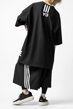 Load image into Gallery viewer, Y-3 Yohji Yamamoto ELEGANT 3 STP WIDE SHORTS / POLY TWILL (BLACK)