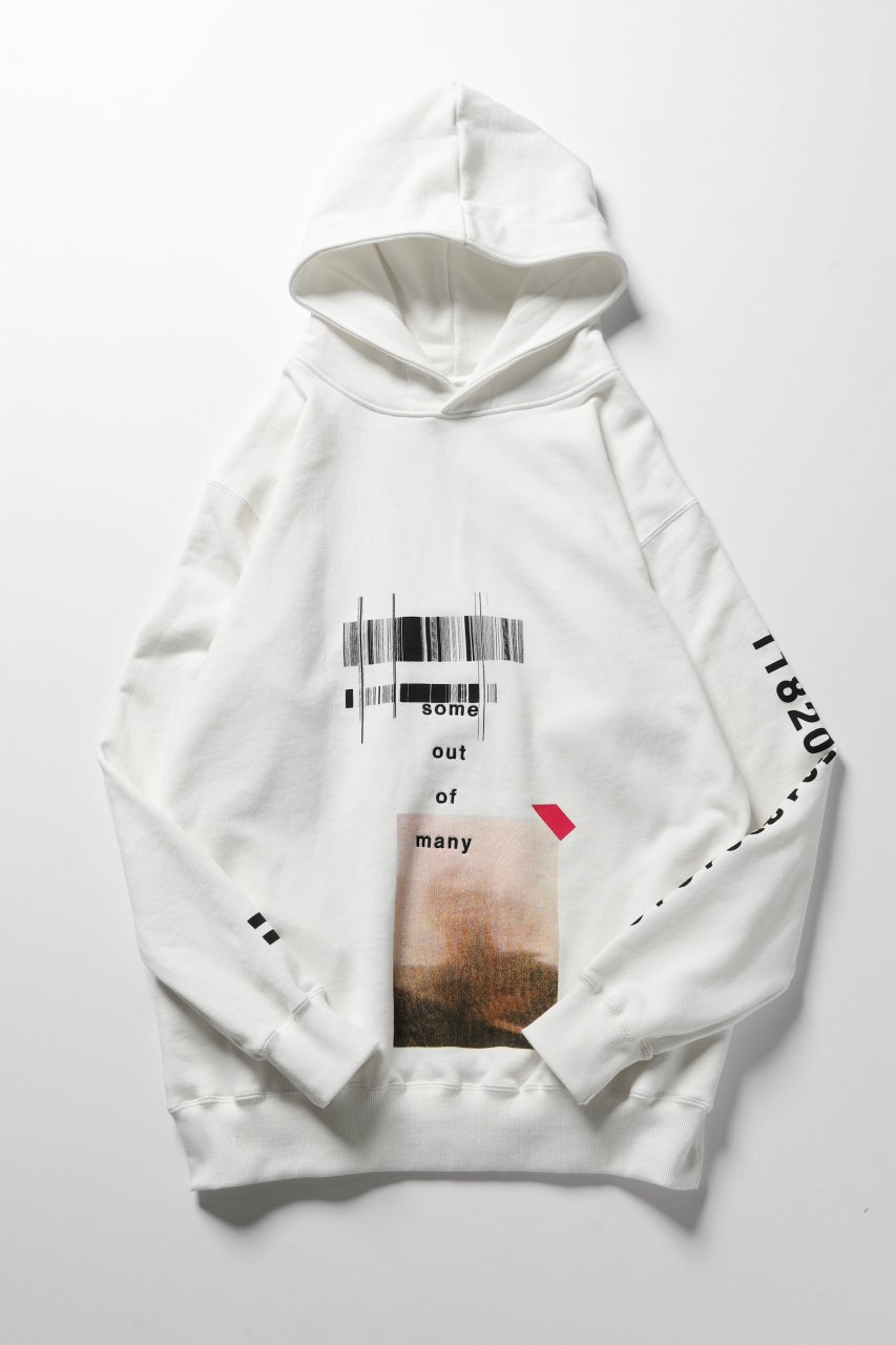 A.F ARTEFACT "Trunk-Show" NUMBERS SWEATER HOODIE (WHITE)