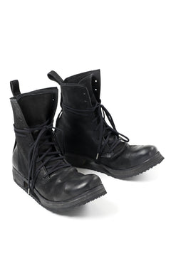 画像をギャラリービューアに読み込む, BORIS BIDJAN SABERI HORSE LEATHER LACE UP BOOTS / &quot;BOOT2-SIN&quot; (BLACK)