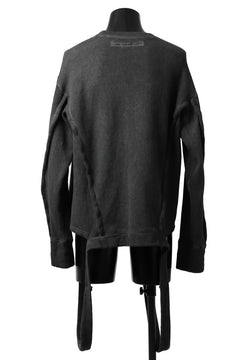 Load image into Gallery viewer, A.F ARTEFACT &quot;möbius&quot; IRREGULAR HEM KNIT PULLOVER (COLD DYED GREY)
