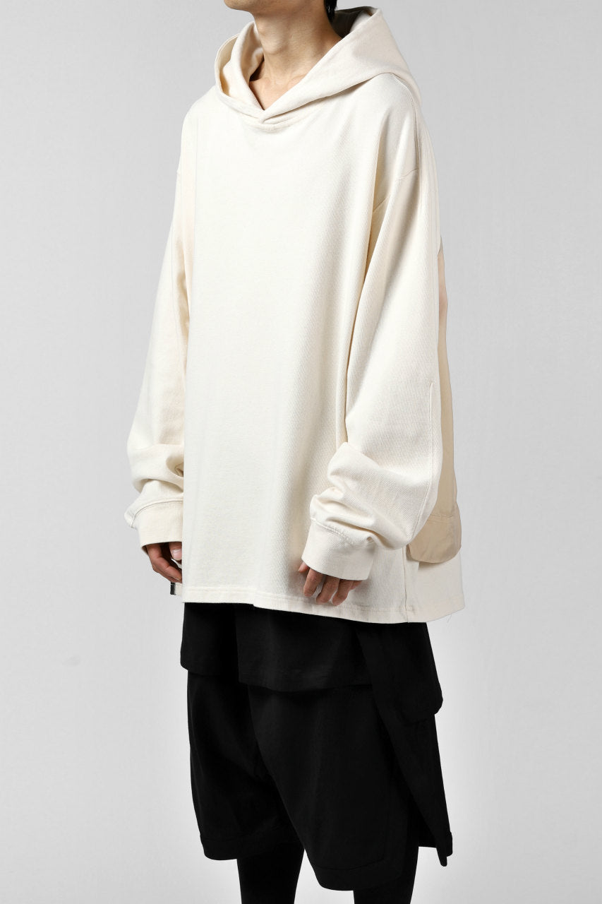 Y-3 Yohji Yamamoto LAYERED BACK LOGO HOODIE / FRENCH TERRY (MULTI BEIGE)