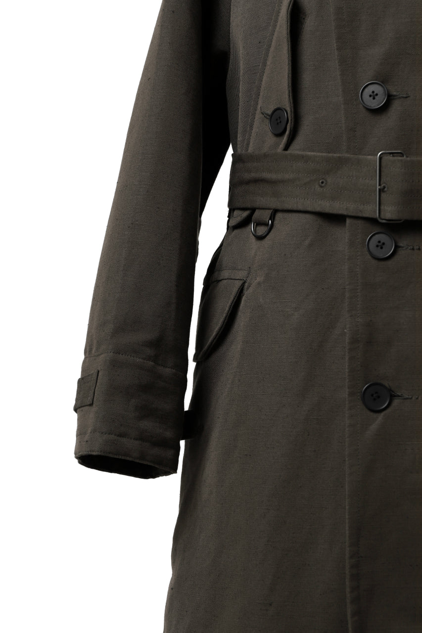 Load image into Gallery viewer, KLASICA GRANADO MOTORCYCLE TRENCH COAT / TRI UNION HIGH DENSITY GABADINE (MILITARY)