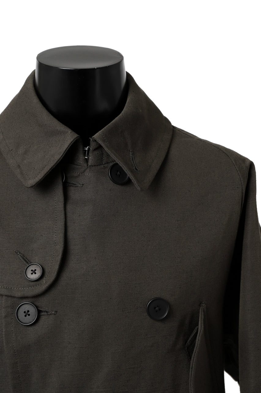 Load image into Gallery viewer, KLASICA GRANADO MOTORCYCLE TRENCH COAT / TRI UNION HIGH DENSITY GABADINE (MILITARY)